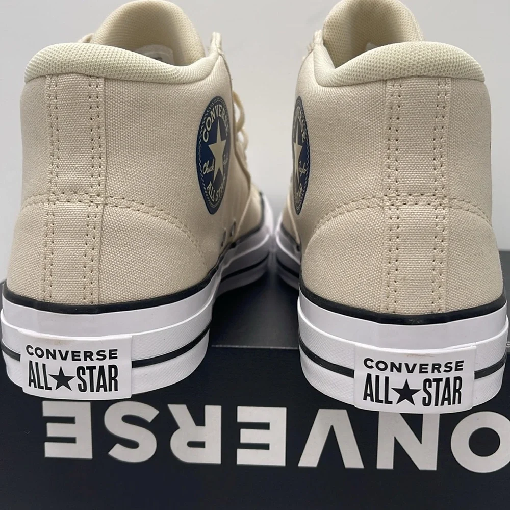Converse Men's Cream High-Top Sneakers A09458F CTAS MALDEN STREET MID NATURAL